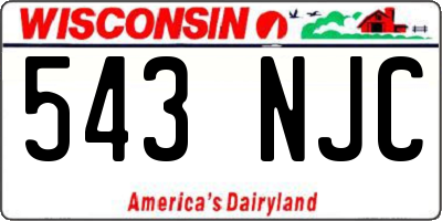 WI license plate 543NJC