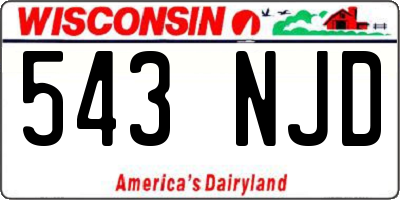 WI license plate 543NJD
