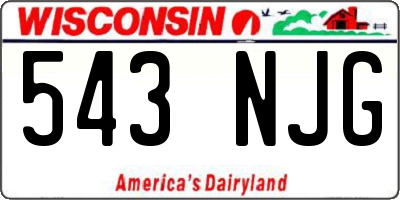 WI license plate 543NJG