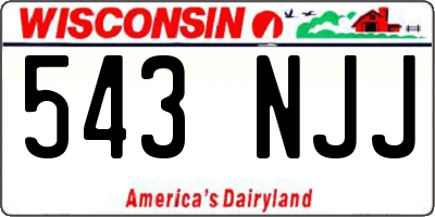 WI license plate 543NJJ