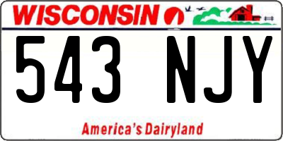WI license plate 543NJY