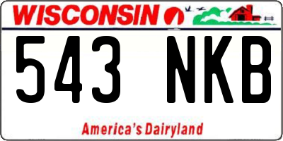 WI license plate 543NKB