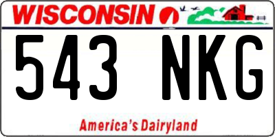 WI license plate 543NKG