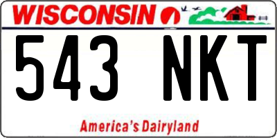 WI license plate 543NKT