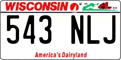 WI license plate 543NLJ