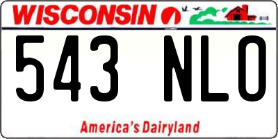 WI license plate 543NLO