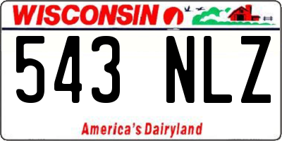 WI license plate 543NLZ