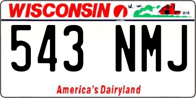 WI license plate 543NMJ