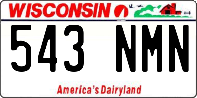 WI license plate 543NMN