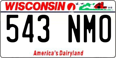 WI license plate 543NMO
