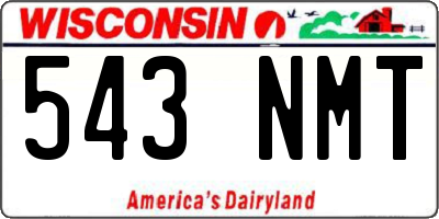 WI license plate 543NMT