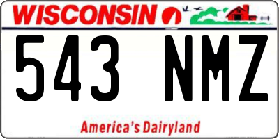 WI license plate 543NMZ