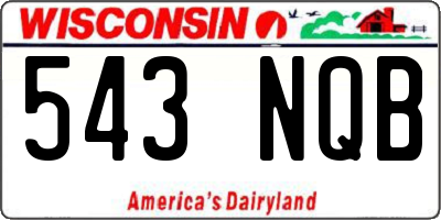 WI license plate 543NQB