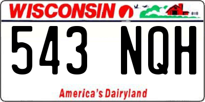 WI license plate 543NQH