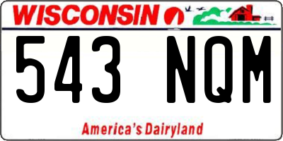 WI license plate 543NQM