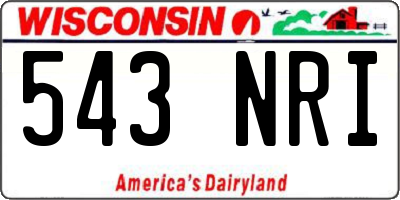 WI license plate 543NRI