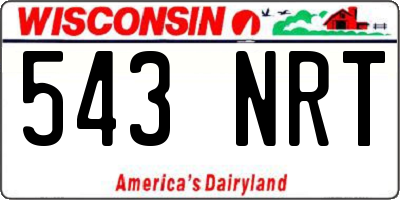 WI license plate 543NRT