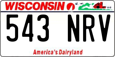 WI license plate 543NRV