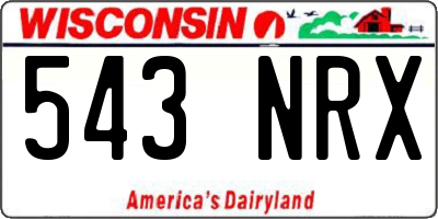 WI license plate 543NRX