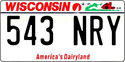 WI license plate 543NRY