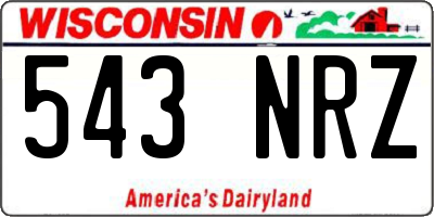 WI license plate 543NRZ