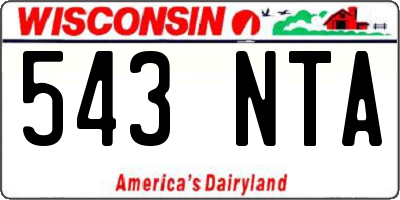 WI license plate 543NTA