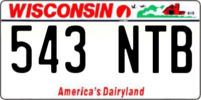 WI license plate 543NTB