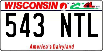 WI license plate 543NTL