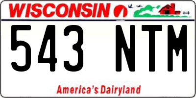 WI license plate 543NTM