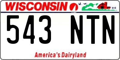 WI license plate 543NTN