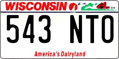 WI license plate 543NTO