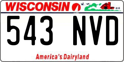 WI license plate 543NVD