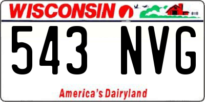 WI license plate 543NVG