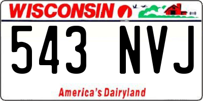 WI license plate 543NVJ