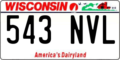 WI license plate 543NVL
