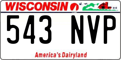 WI license plate 543NVP