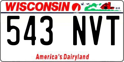 WI license plate 543NVT