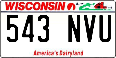 WI license plate 543NVU