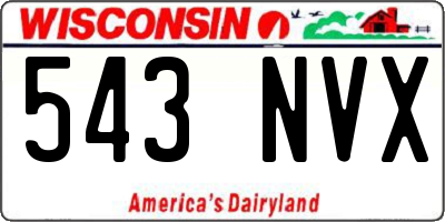 WI license plate 543NVX