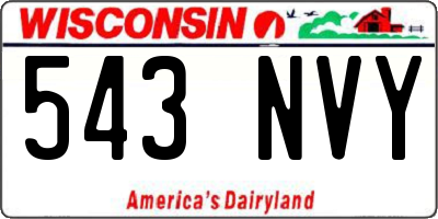 WI license plate 543NVY
