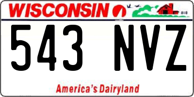 WI license plate 543NVZ