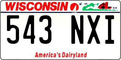 WI license plate 543NXI