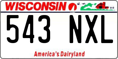 WI license plate 543NXL