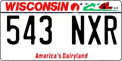 WI license plate 543NXR