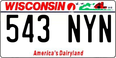 WI license plate 543NYN