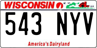 WI license plate 543NYV