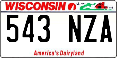 WI license plate 543NZA