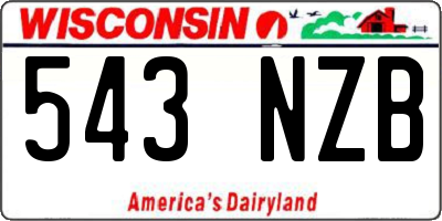 WI license plate 543NZB