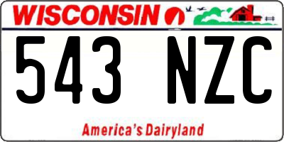 WI license plate 543NZC
