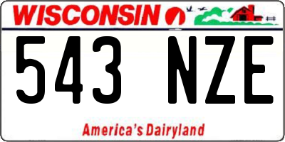 WI license plate 543NZE